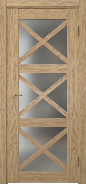 Межкомнатная дверь Vetus Loft 12.3 натуральный шпон дуба, матовое стекло