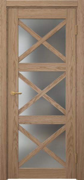 Межкомнатная дверь Vetus Loft 12.3 шпон дуб светлый, матовое стекло