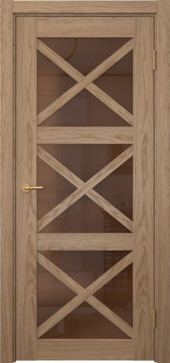 Межкомнатная дверь Vetus Loft 12.3 шпон дуб светлый, матовое стекло бронзовое