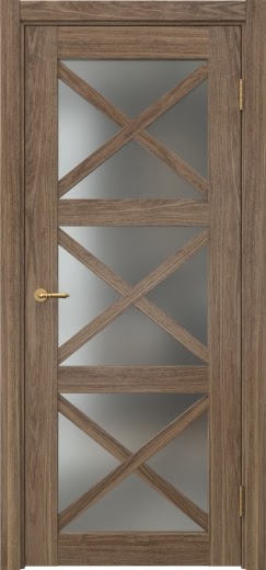 Межкомнатная дверь Vetus Loft 12.3 шпон американский орех, матовое стекло