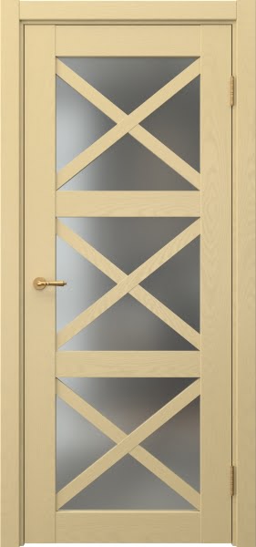 Межкомнатная дверь Vetus Loft 12.3 эмаль RAL 1001 по шпону ясеня, матовое стекло