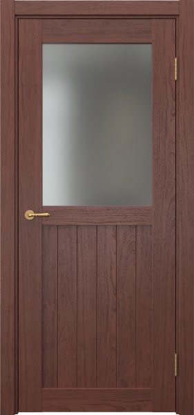 Межкомнатная дверь Vetus Loft 13.2 шпон красное дерево, матовое стекло