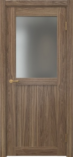 Межкомнатная дверь Vetus Loft 13.2 шпон американский орех, матовое стекло