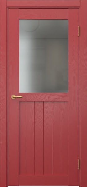 Межкомнатная дверь Vetus Loft 13.2 эмаль RAL 3001 по шпону ясеня, матовое стекло