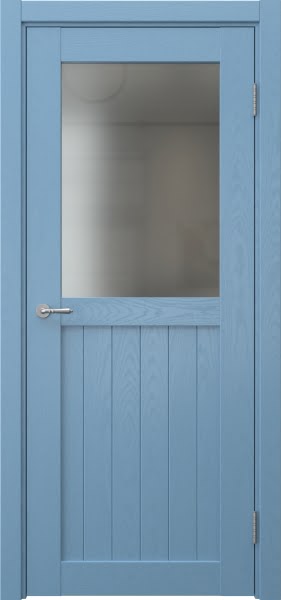 Межкомнатная дверь Vetus Loft 13.2 эмаль RAL 5024 по шпону ясеня, матовое стекло
