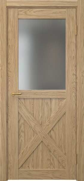 Межкомнатная дверь Vetus Loft 7.2 натуральный шпон дуба, матовое стекло