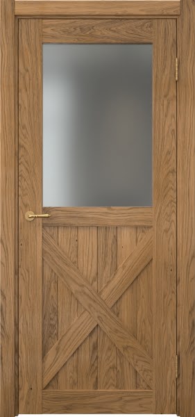 Межкомнатная дверь Vetus Loft 7.2 шпон дуб шервуд, матовое стекло