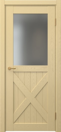 Межкомнатная дверь Vetus Loft 7.2 эмаль RAL 1001 по шпону ясеня, матовое стекло