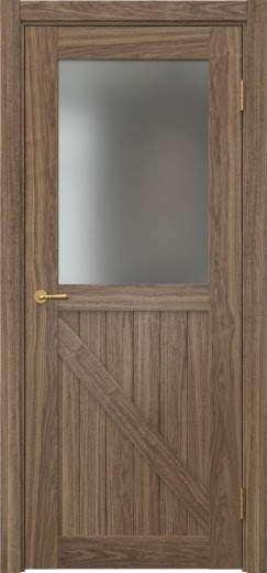 Межкомнатная дверь Vetus Loft 9.2 шпон американский орех, матовое стекло