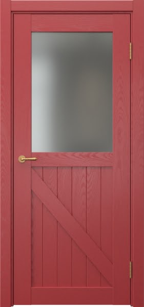 Межкомнатная дверь Vetus Loft 9.2 эмаль RAL 3001 по шпону ясеня, матовое стекло