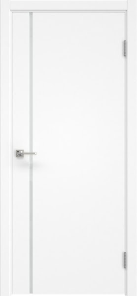 Межкомнатная дверь Vitrum 1.1 эмаль белая, триплекс белый