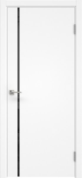 Межкомнатная дверь Vitrum 1.1 эмаль белая, триплекс черный