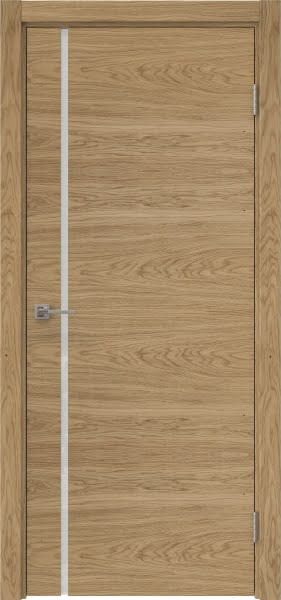 Межкомнатная дверь Vitrum 1.1 натуральный шпон дуба, триплекс белый