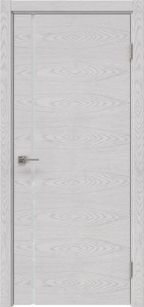 Межкомнатная дверь Vitrum 1.1 шпон ясень серый, триплекс белый