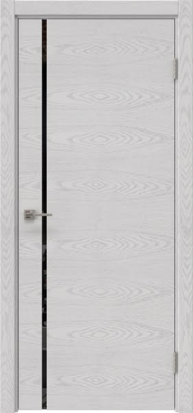 Межкомнатная дверь Vitrum 1.1 шпон ясень серый, триплекс черный