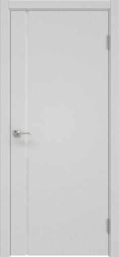 Межкомнатная дверь Vitrum 1.1 эмаль RAL 7047, триплекс белый