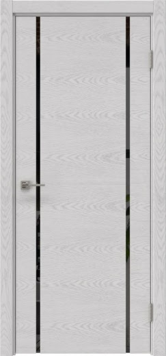 Межкомнатная дверь Vitrum 1.2 шпон ясень серый, триплекс черный