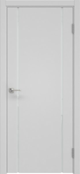 Межкомнатная дверь Vitrum 1.2 эмаль RAL 7047, триплекс белый