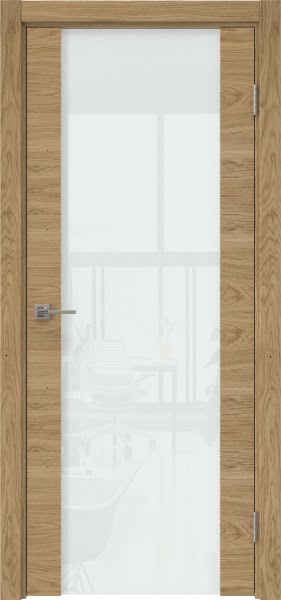 Межкомнатная дверь Vitrum 1.3 натуральный шпон дуба, триплекс белый