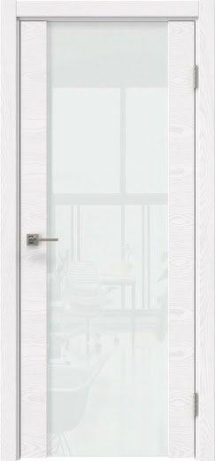 Межкомнатная дверь Vitrum 1.3 шпон ясень белый, триплекс белый