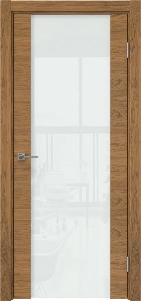Межкомнатная дверь Vitrum 1.3 шпон дуб шервуд, триплекс белый