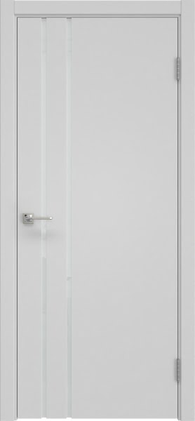 Межкомнатная дверь Vitrum 1.4 эмаль RAL 7047, триплекс белый