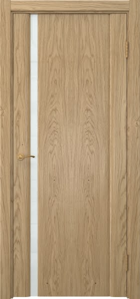 Межкомнатная дверь Vitrum 2.1 натуральный шпон дуба, триплекс белый