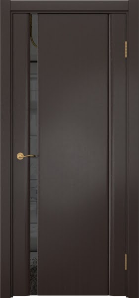 Межкомнатная дверь Vitrum 2.1 шпон венге, триплекс черный