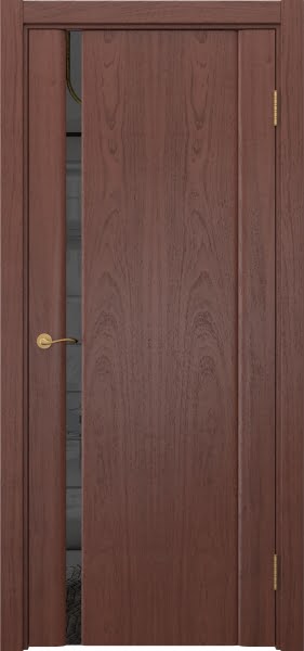 Межкомнатная дверь Vitrum 2.1 шпон красное дерево, триплекс черный