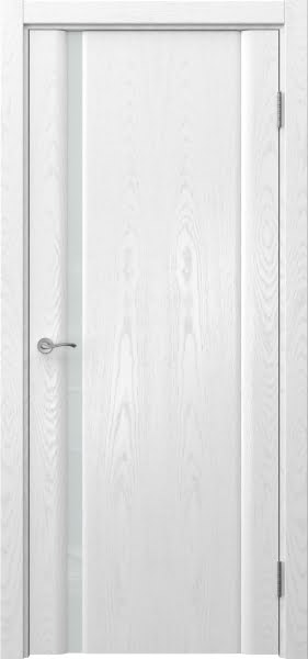 Межкомнатная дверь Vitrum 2.1 шпон ясень белый, триплекс белый