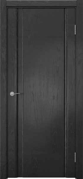 Межкомнатная дверь Vitrum 2.1 шпон ясень черный, глухая