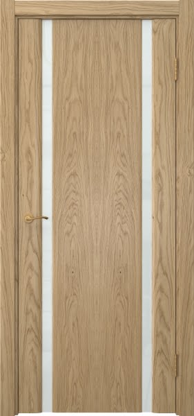 Межкомнатная дверь Vitrum 2.2 натуральный шпон дуба, триплекс белый