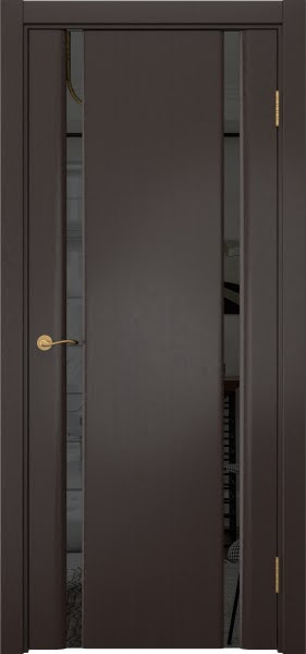 Межкомнатная дверь Vitrum 2.2 шпон венге, триплекс черный