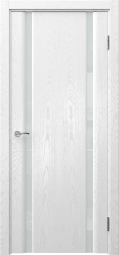 Межкомнатная дверь Vitrum 2.2 шпон ясень белый, триплекс белый