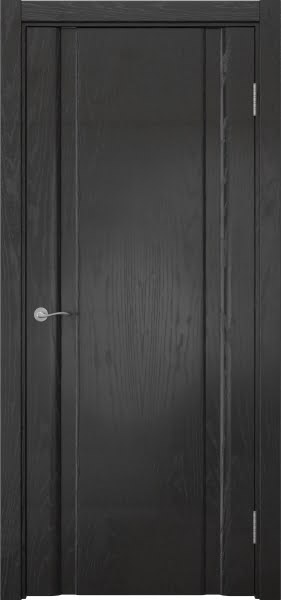 Межкомнатная дверь Vitrum 2.2 шпон ясень черный, глухая