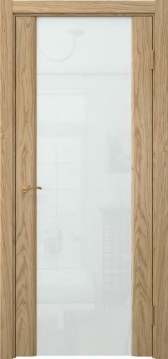 Межкомнатная дверь Vitrum 2.3 натуральный шпон дуба, триплекс белый