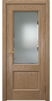Межкомнатная дверь Actus 1.2P шпон дуб светлый, матовое стекло с фацетом — 872