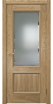 Межкомнатная дверь Actus 1.2PT натуральный шпон дуба, матовое стекло с фацетом — 0901