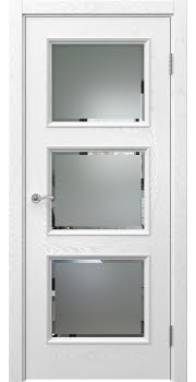 Дверь Actus 4.3P (шпон ясень белый, остекленная)