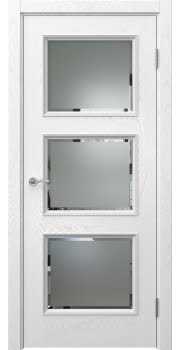 Комнатная дверь Actus 4.3PT (шпон ясень белый, остекленная)