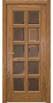 Дверь межкомнатная, Actus 5.10 (шпон дуб шервуд, со стеклом)