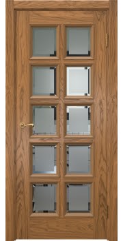 Межкомнатная дверь Actus 5.10 шпон дуб шервуд, матовое стекло с фацетом — 1051