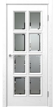 Комнатная дверь Actus 5.8 (шпон ясень белый, остекленная)