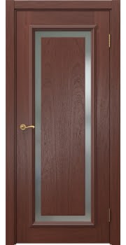 Межкомнатная дверь Actus 6.1 шпон красное дерево, триплекс белый — 1145