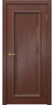 Межкомнатная дверь, Actus 6.1 (шпон красное дерево, остекленная)