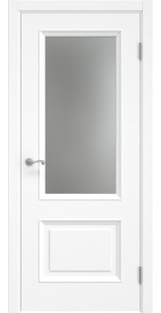 Межкомнатная дверь Actus 7.2 эмаль белая, матовое стекло — 1177