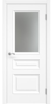 Межкомнатная дверь Actus 7.3 эмаль белая, матовое стекло — 1185
