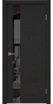 Межкомнатная дверь Dorsum 1.1 шпон ясень черный, лакобель черный — 0509