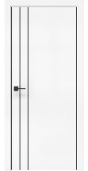 Дверь межкомнатная, Dorsum 10.2 (эмалит белый, алюминиевая кромка с 2 сторон)
