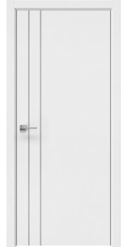 Межкомнатная дверь Dorsum 10.2 эмалит серый, алюминиевая кромка — 516